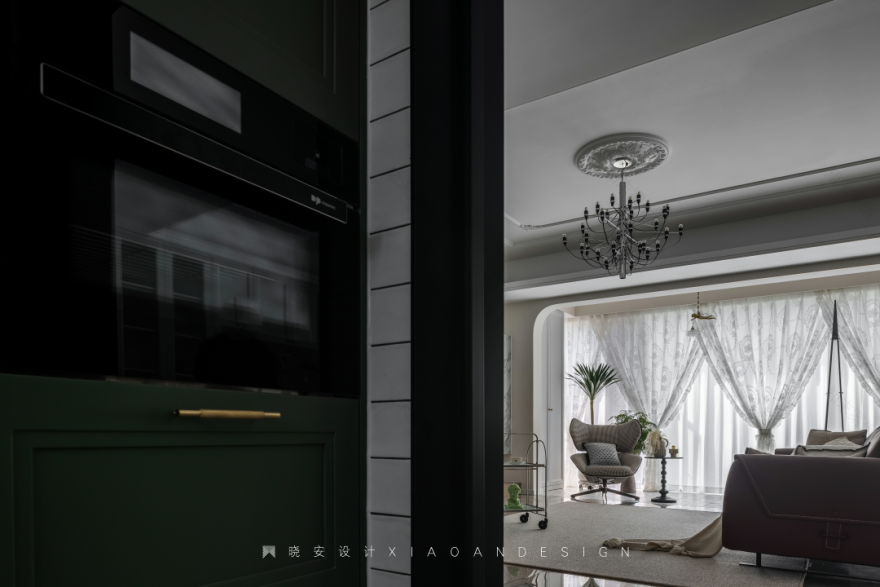 复古蓝红拼接法式美居丨晓安设计-48