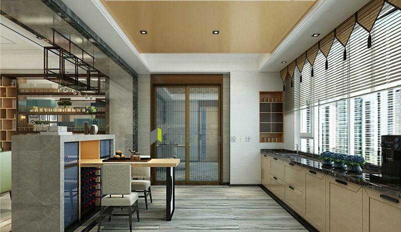 济南开元府284平新中式风格装修设计-6