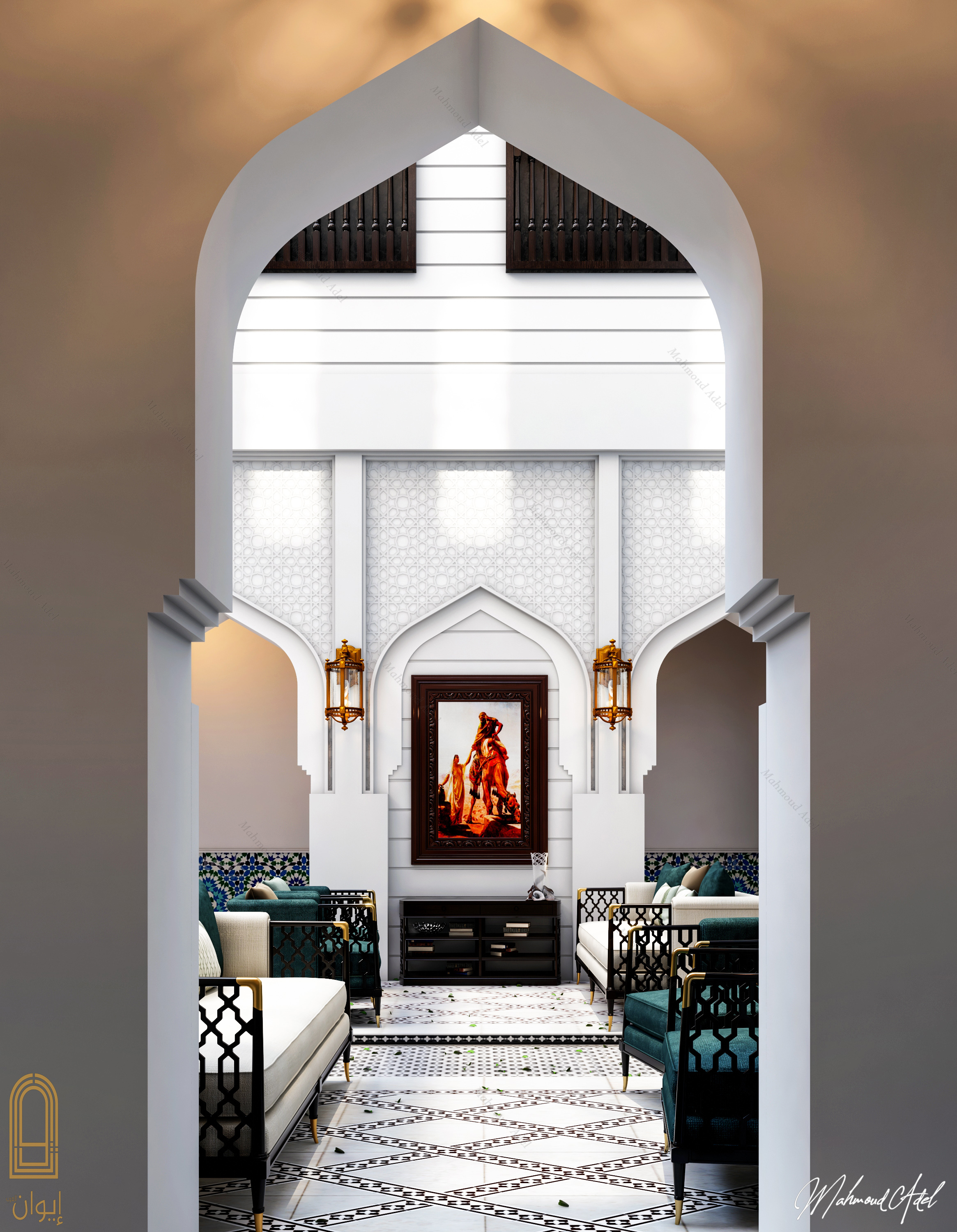 Moroccan courtyard Design.-8