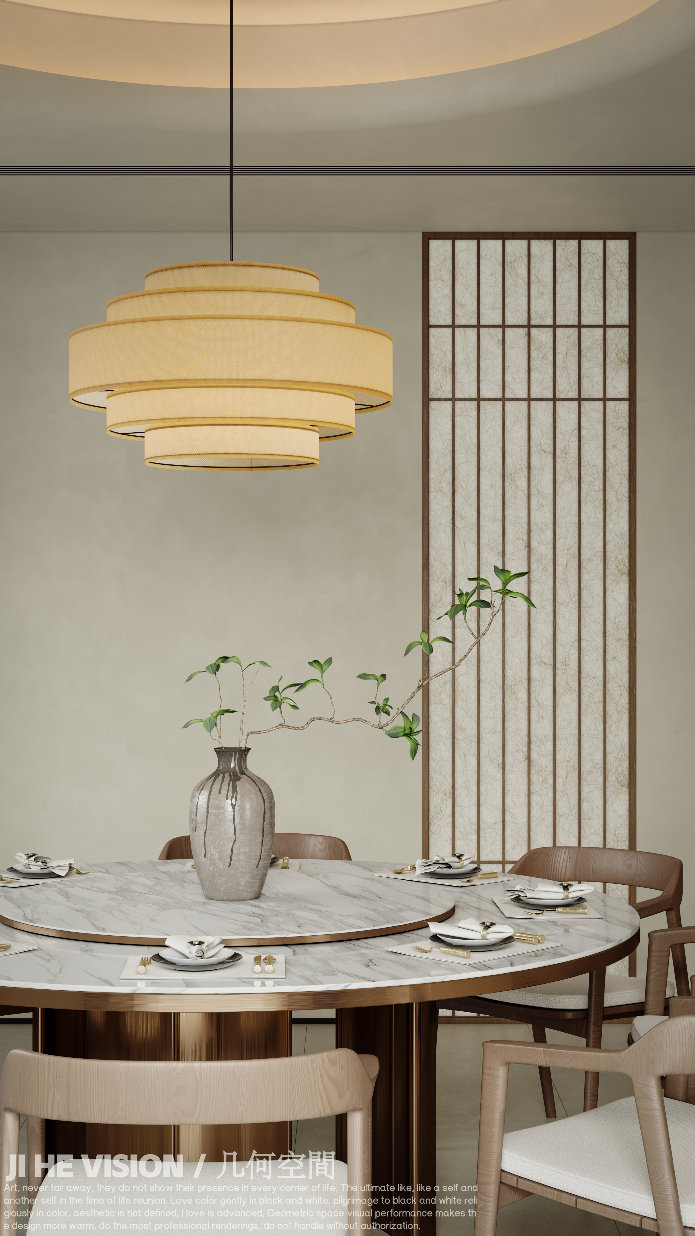 几何空间视觉表现 | 悠然南山别墅宋式美学空间（1）-7