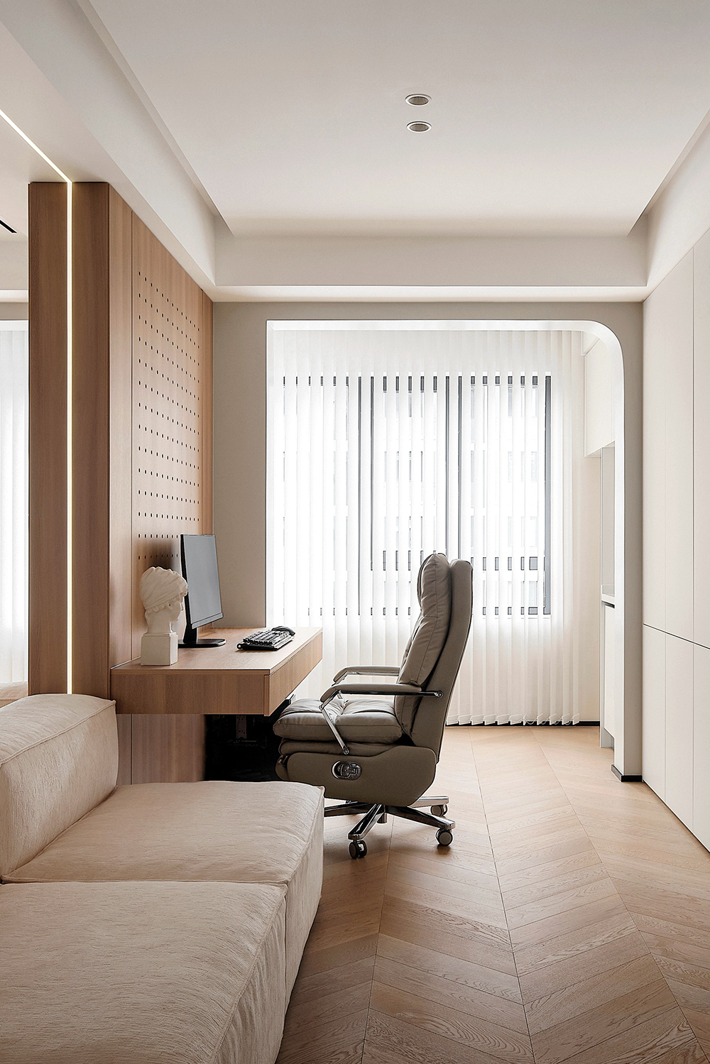 南京·棠宁府简约奶油艺术漆住宅丨中国南京丨大漠设计-24