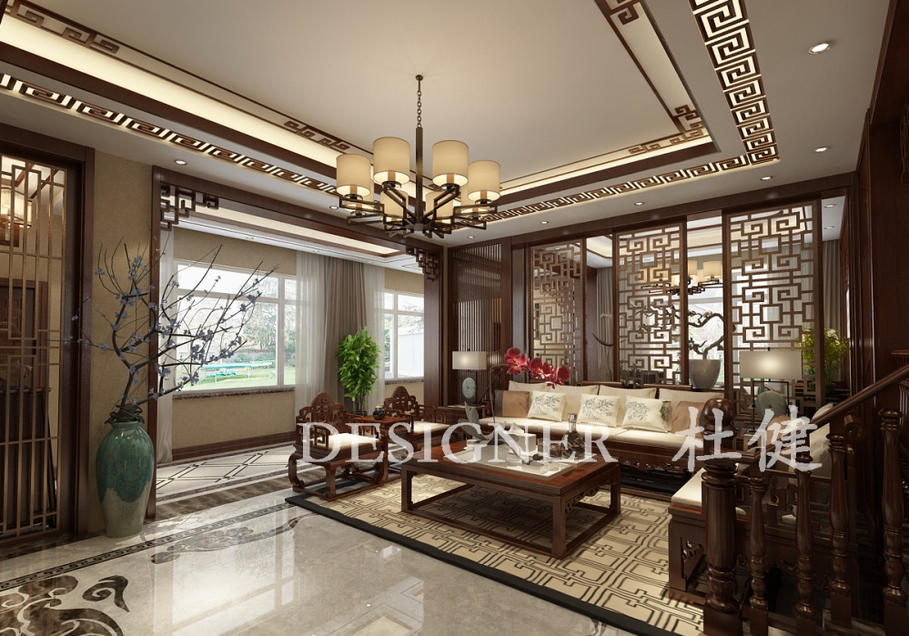 沈阳中式装修,古典亚宅-7