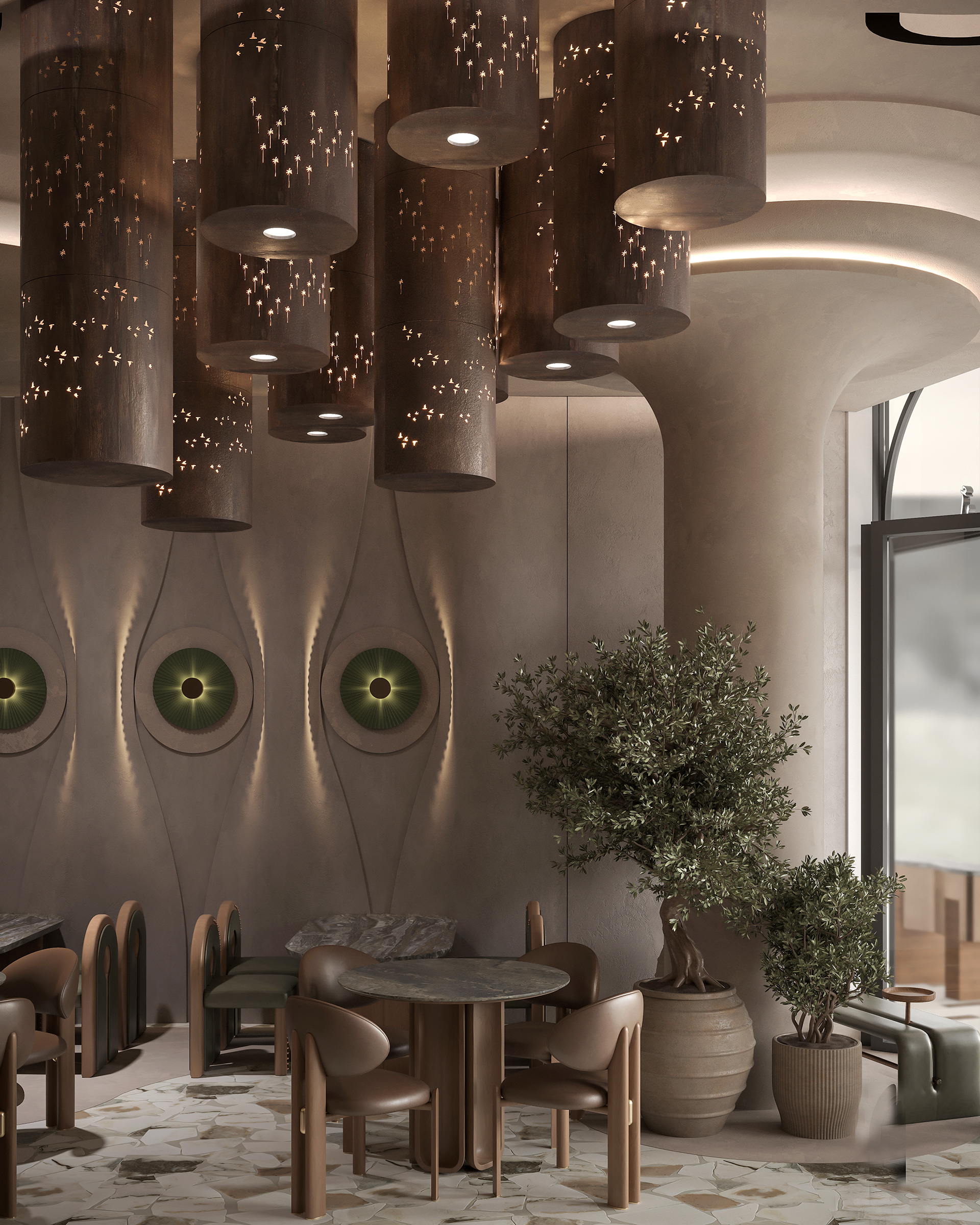 uplift有提升、振奋等意思，结合RESTAURANT（餐厅），这里可将UPLIFT RESTAURANT翻译为活力餐厅  丨沙特阿拉伯利雅得-4