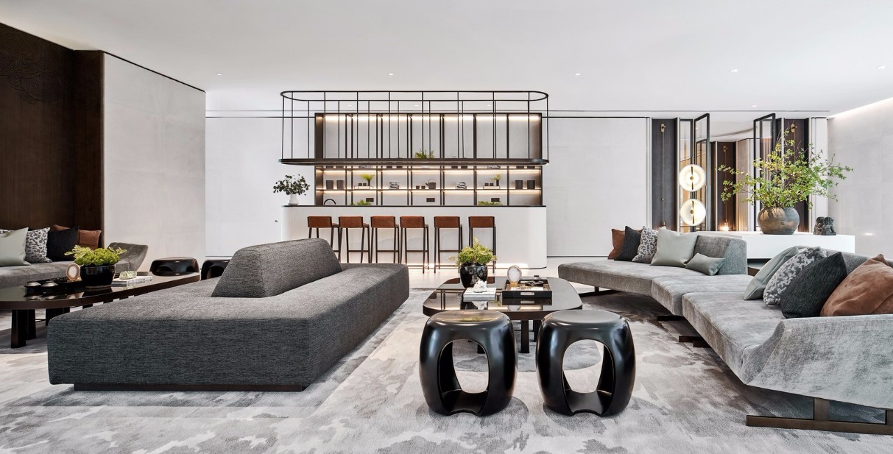 无间设计打造 1200㎡东方摩登营销中心-16