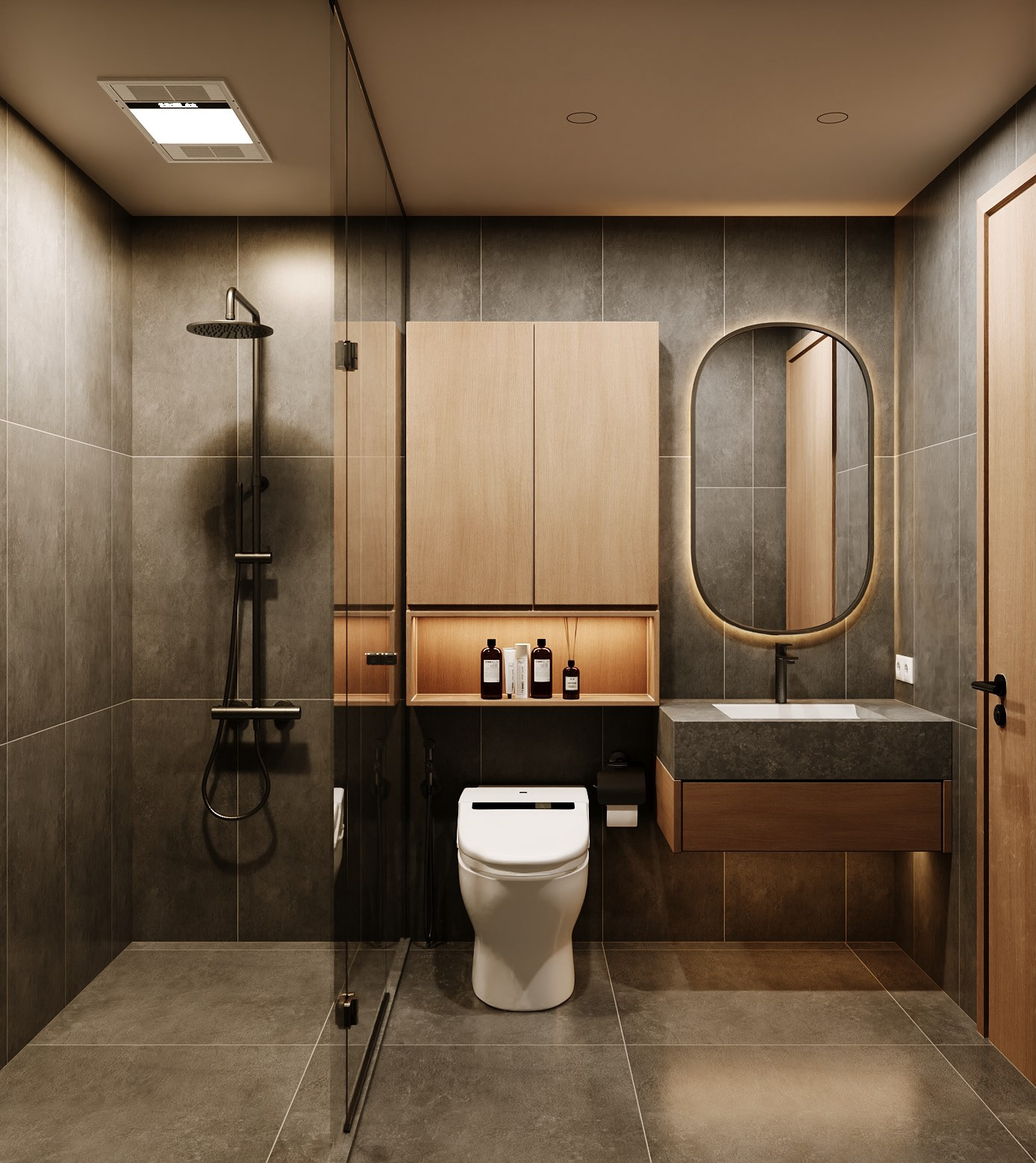 Balanced Serenity - Wood & Charcoal Contrast-14