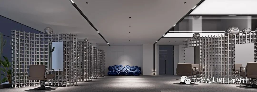 极简炫酷美发沙龙,融入哲学空间美学-14