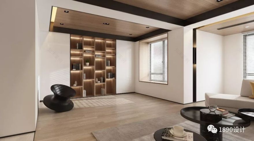 万科森林公园 242㎡通厅设计,折纸概念让空间更立体-12