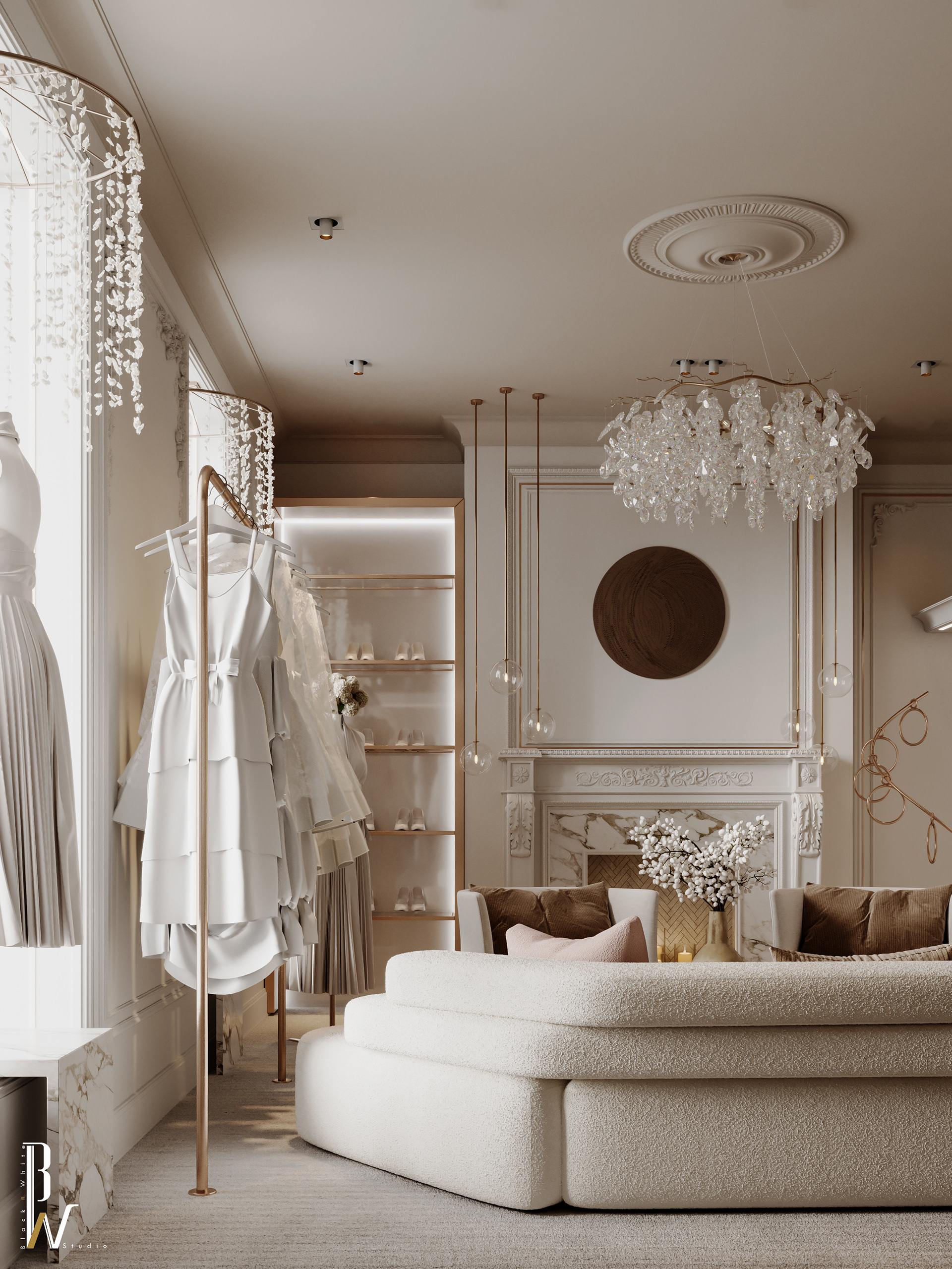 Bridal Atelier Interior（婚纱工作室室内）丨Black N White-10