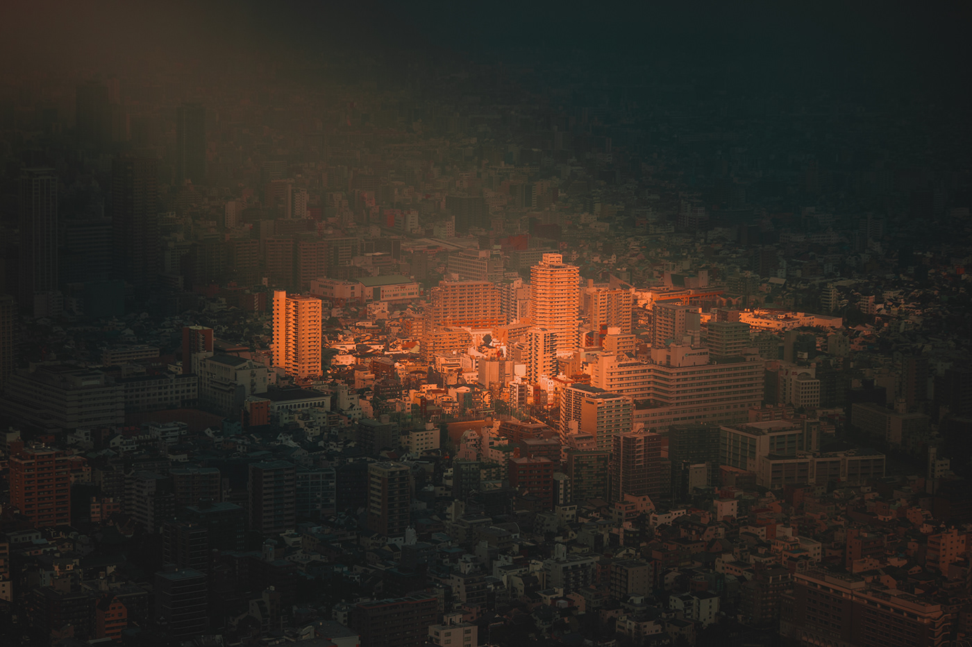 大阪日落余晖城市景观丨日本大阪-2