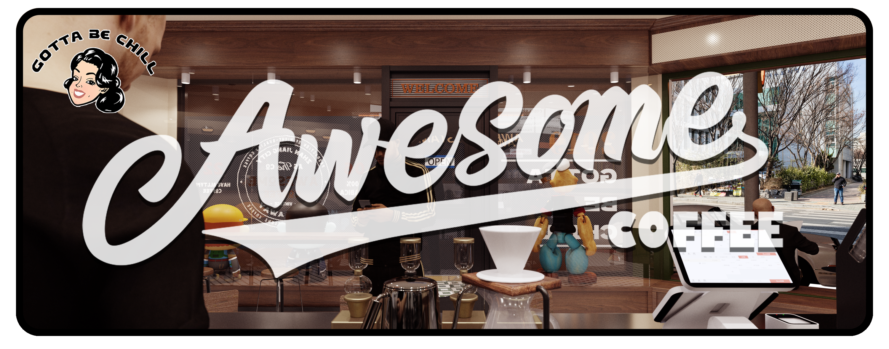 AWESOME COFFEE 阿婶咖啡#咖啡门店#门头设计#商业设计-10