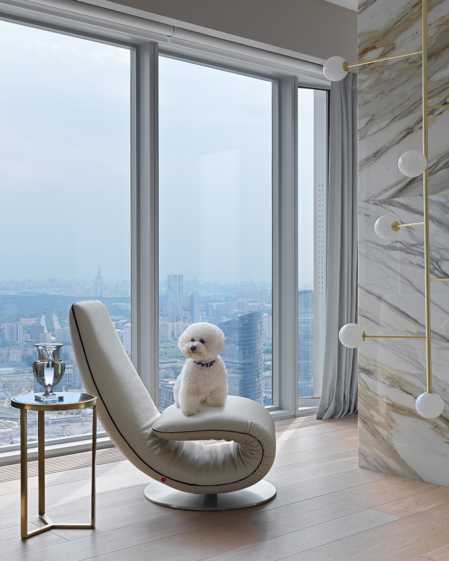 莫斯科塔尖上的豪华公寓 | 自然与现代的完美结合-10