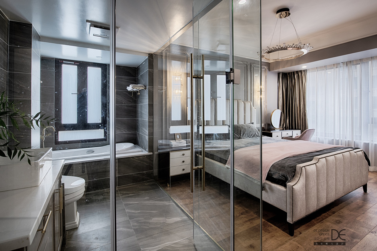 重庆龙湖两江新宸云澜 | 130㎡美式混搭风,鱼骨拼地砖打造高级感-49