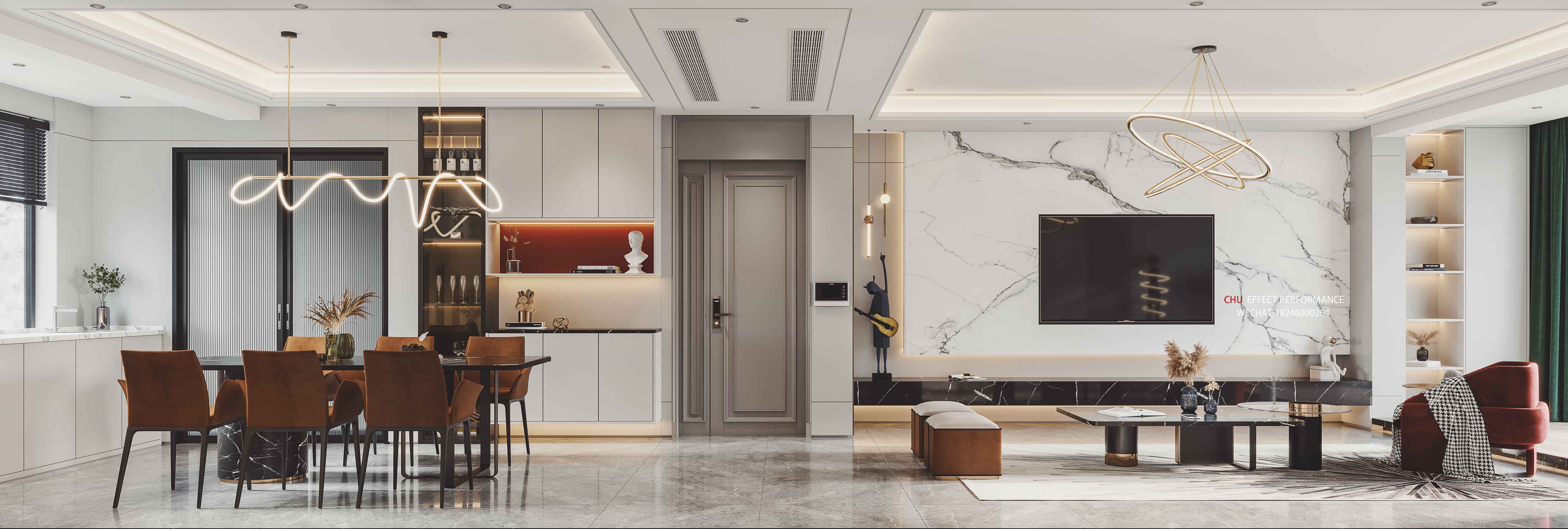 现代简约客厅设计，温馨舒适-3