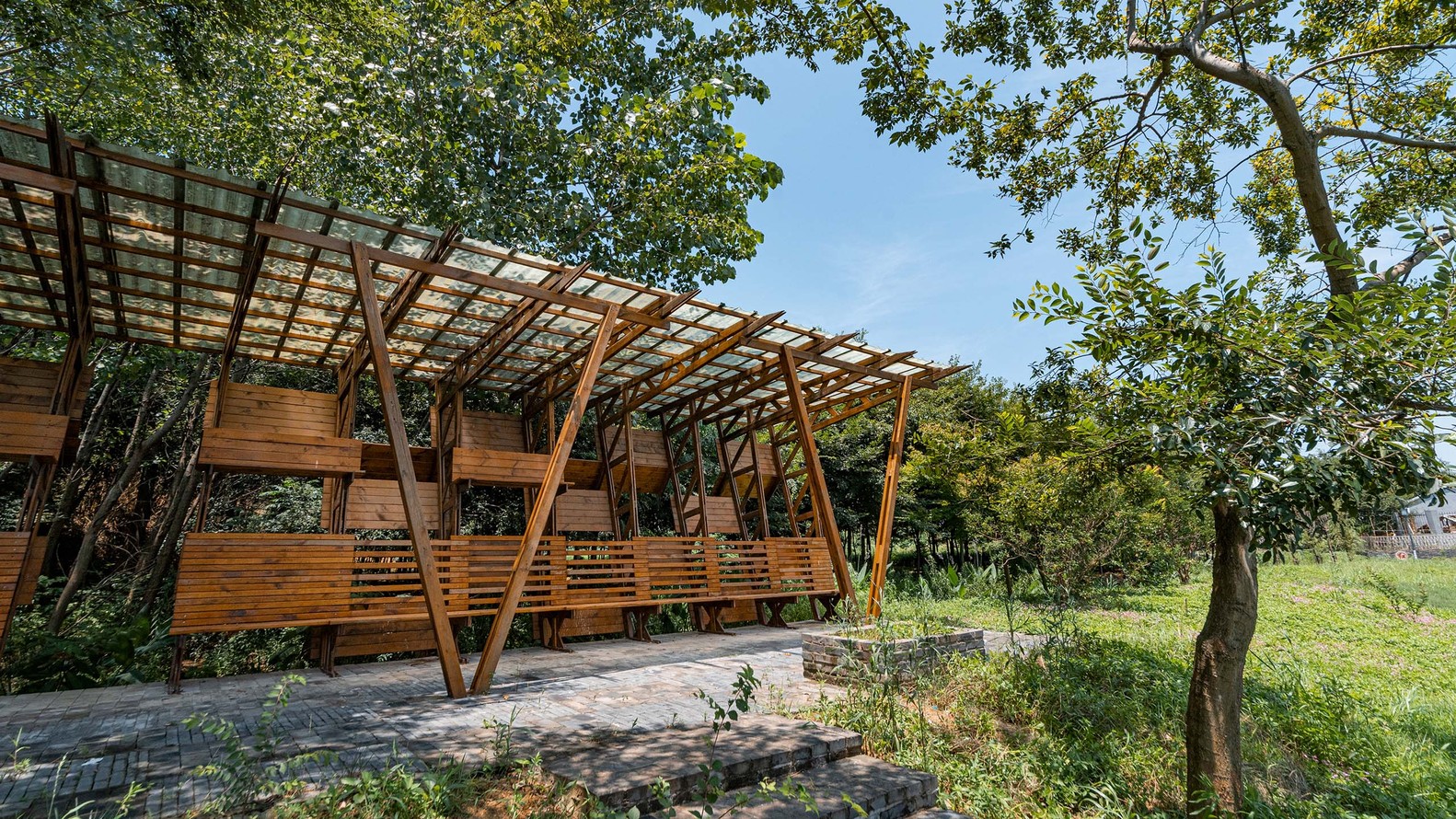 镇江茅山景区陈庄轻木水榭装置丨中国镇江丨东南大学建筑学院韩晓峰设计工作室-25