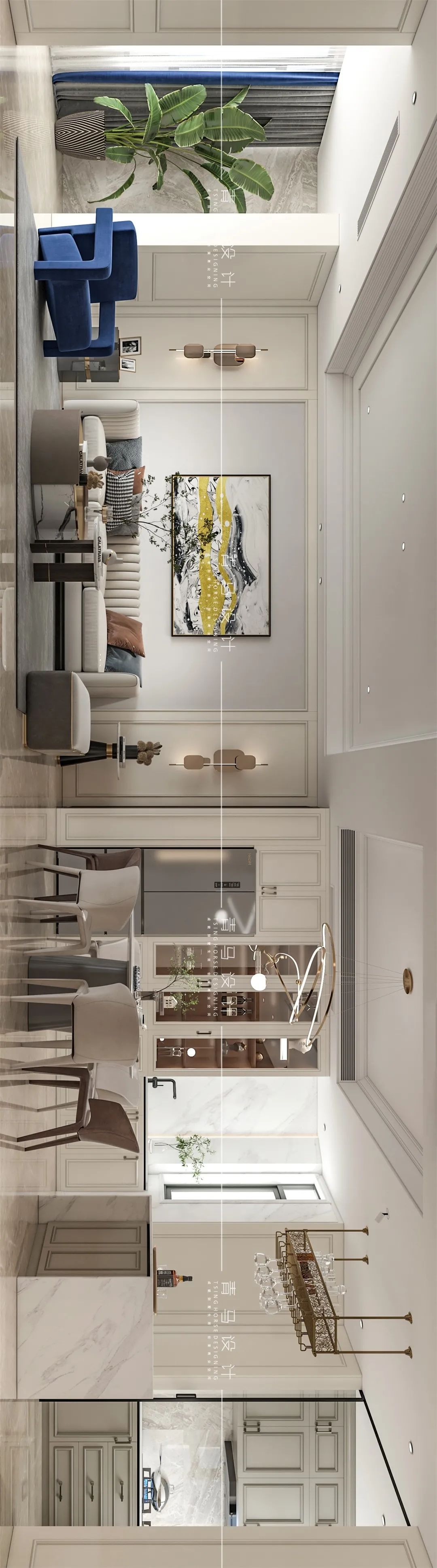 龙湖天钜上叠现代美式别墅丨青马别墅空间设计-52