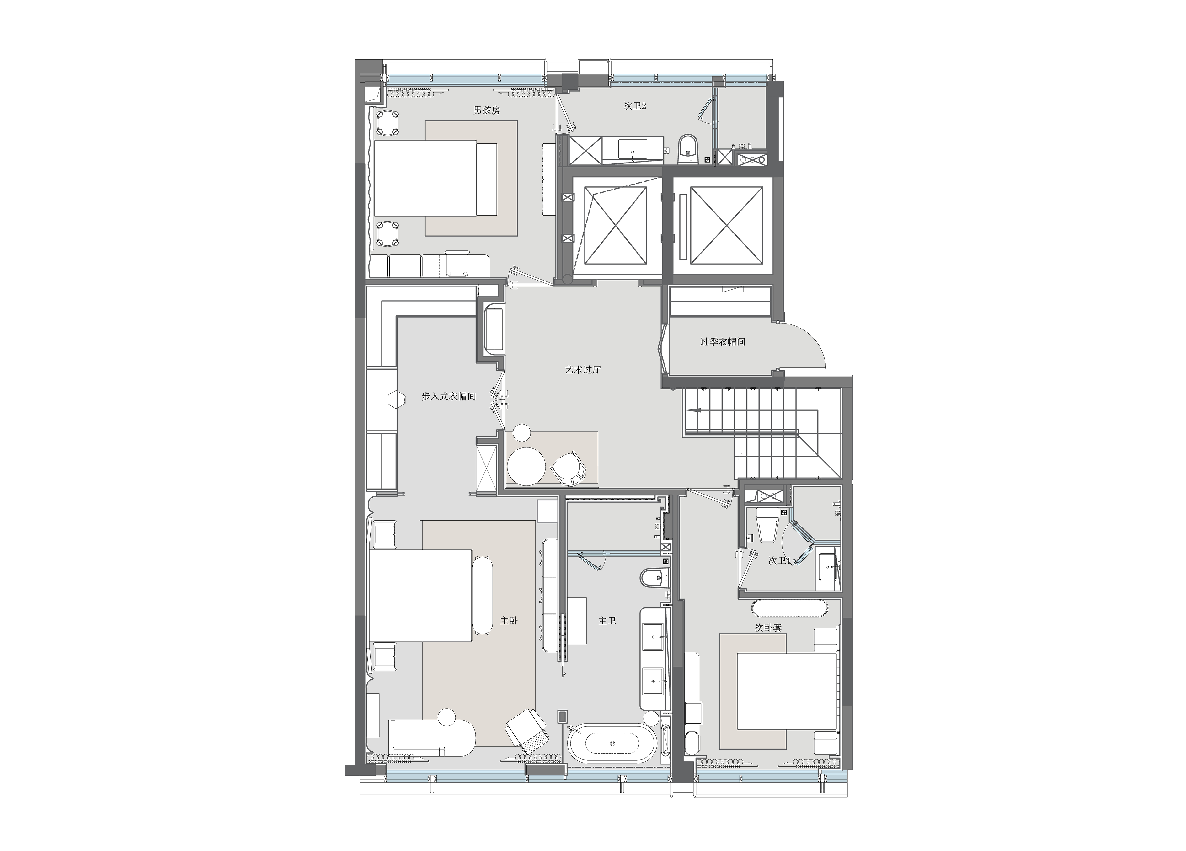 【IF DESIGN】新松弛主义丨杭州咏湖云庐中叠丨中国杭州丨软装IF DESIGN羽果设计-44