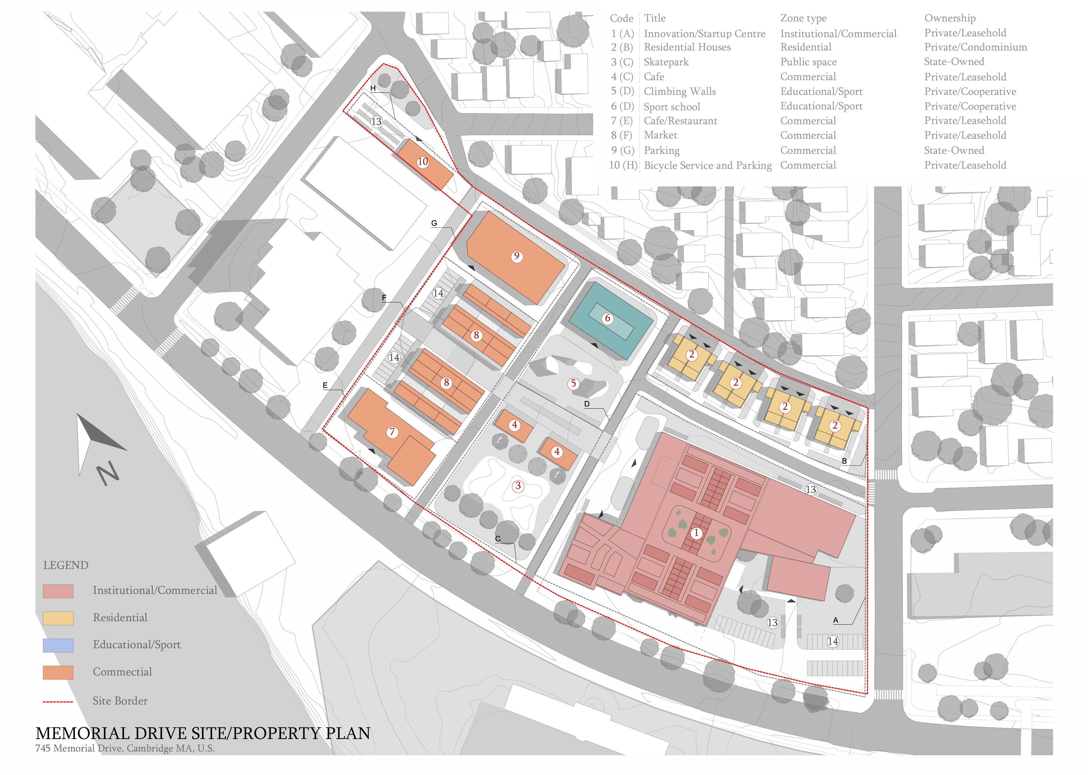 Memorial Drive 场地分析与概念方案丨美国-16