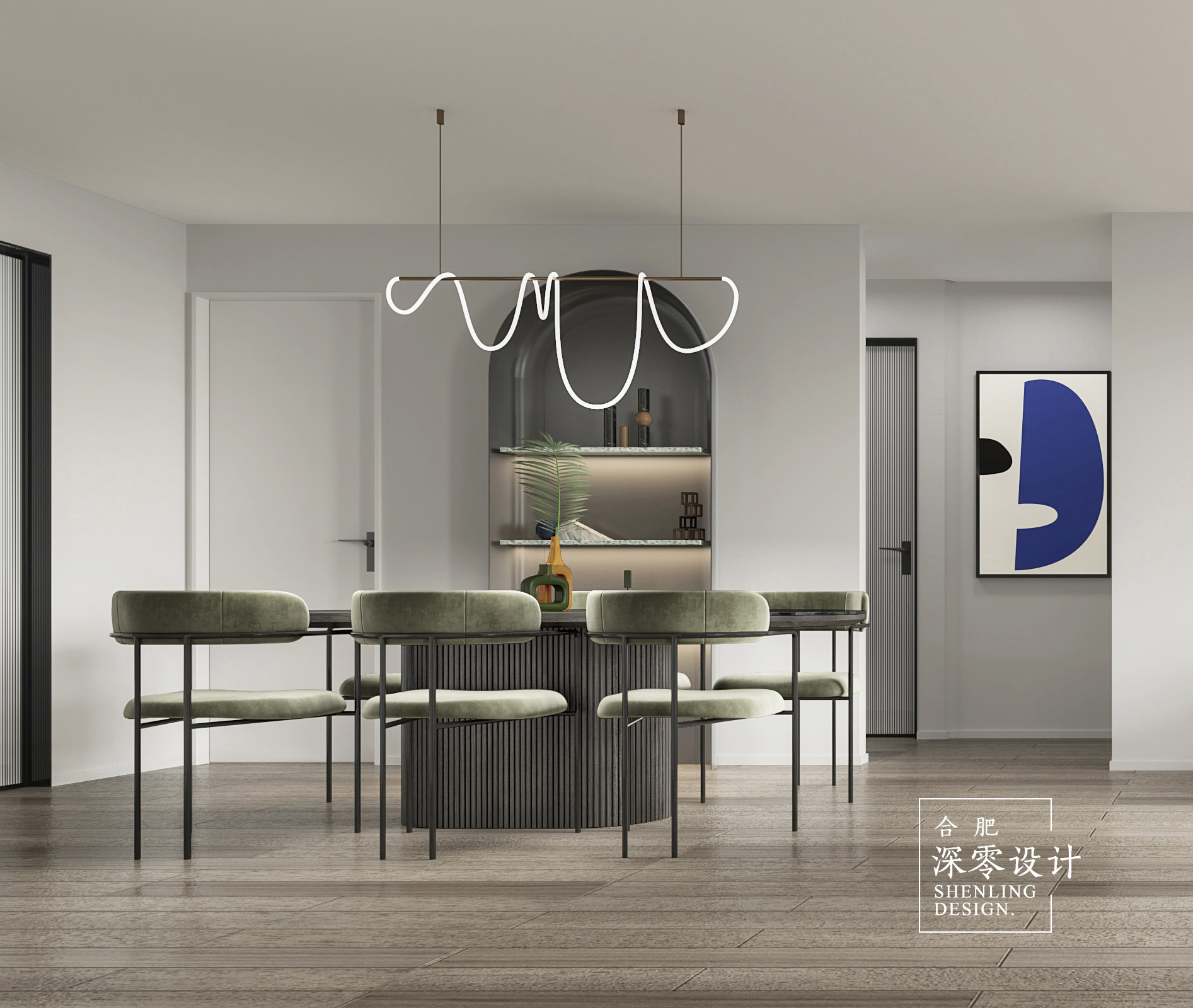 合肥铂悦庐州府 140㎡现代简约家,无电视中西厨设计-42