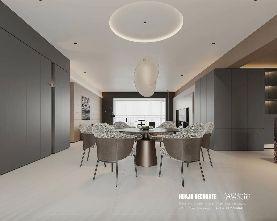 榕江四季城大平层现代简约设计丨华居装饰-21