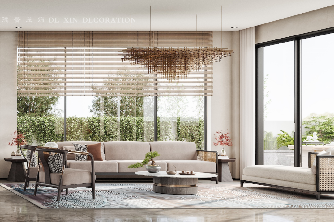 宋式美学的新中式别墅 · 侨建御溪谷丨德馨装饰-23