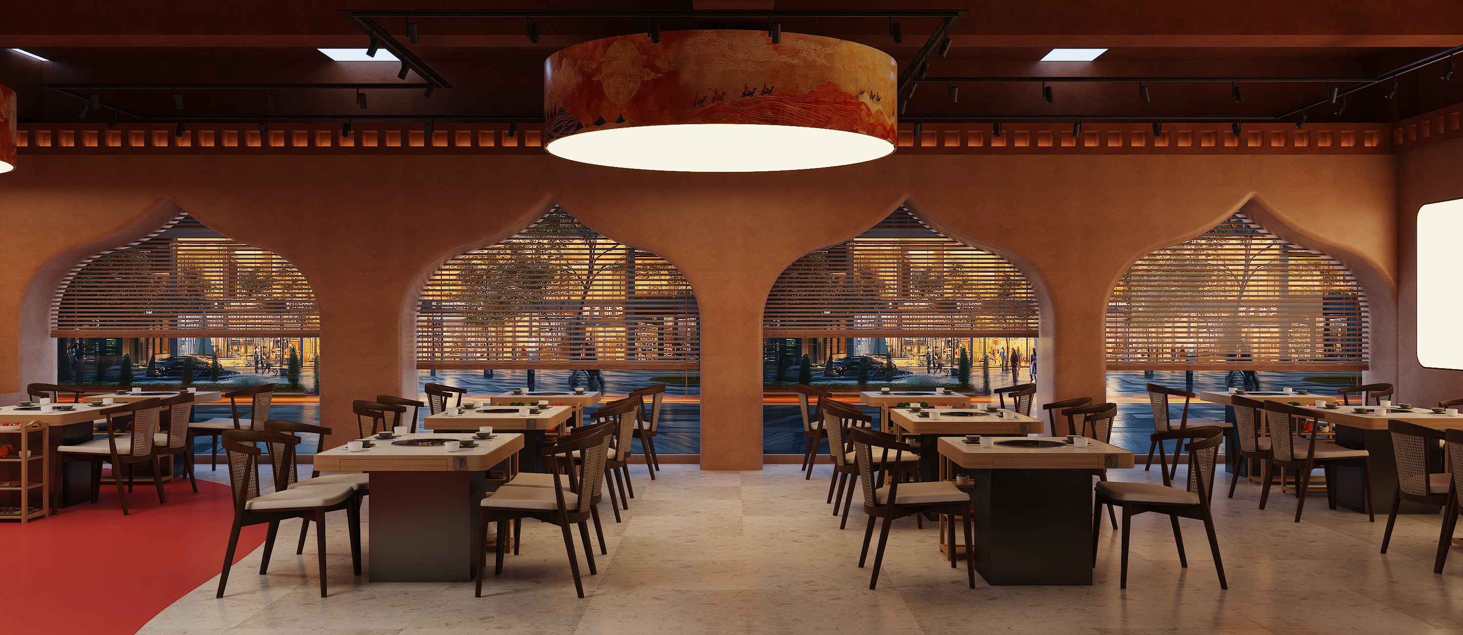 牛羊肉餐馆SI效果图设计-1