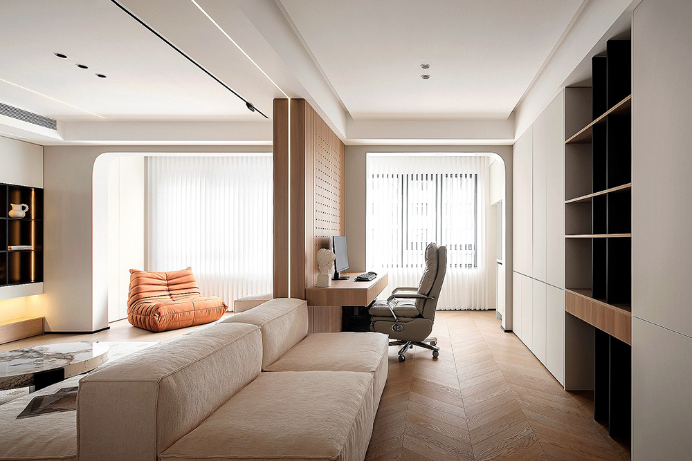 南京·棠宁府简约奶油艺术漆住宅丨中国南京丨大漠设计-23