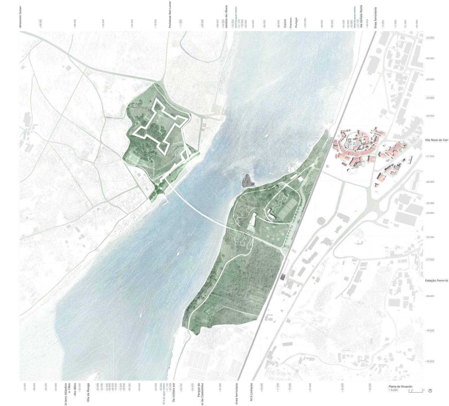 Una Línea Sobre El Miño · 极简曲线行人桥设计-10