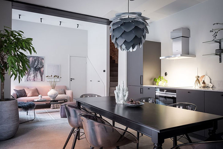 瑞典底层奇趣公寓 | 开放式明亮厨房++ 露台卧室-3