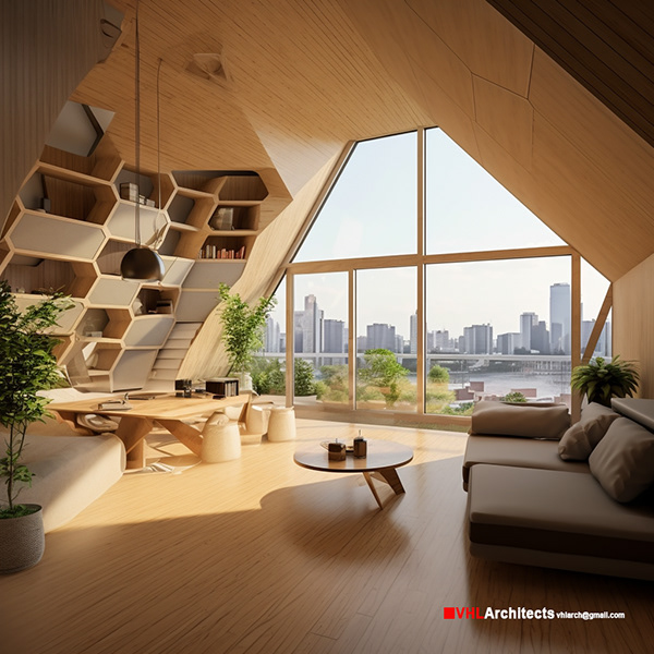 Mult colective housing with hexagonal structure-9