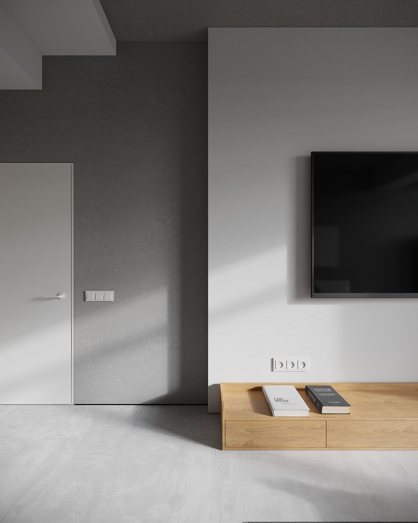 原木与灰白打造的素雅治愈空间-14