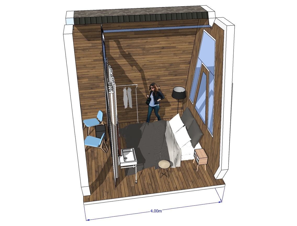 Type B 4x4 m. Samall House (RAFT HOUSE)-7