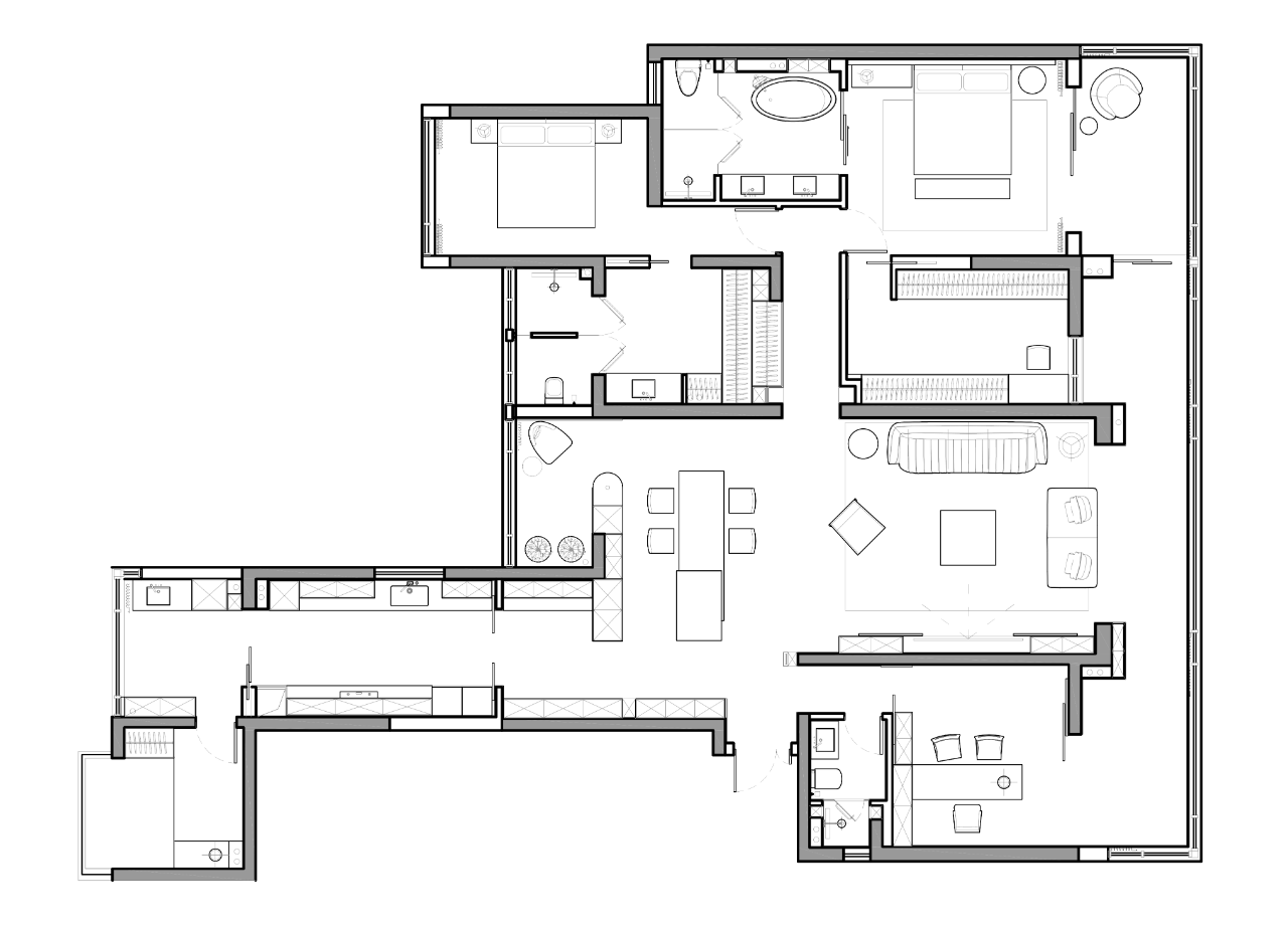 华侨城平层住宅设计丨中国武汉丨空形设计-57