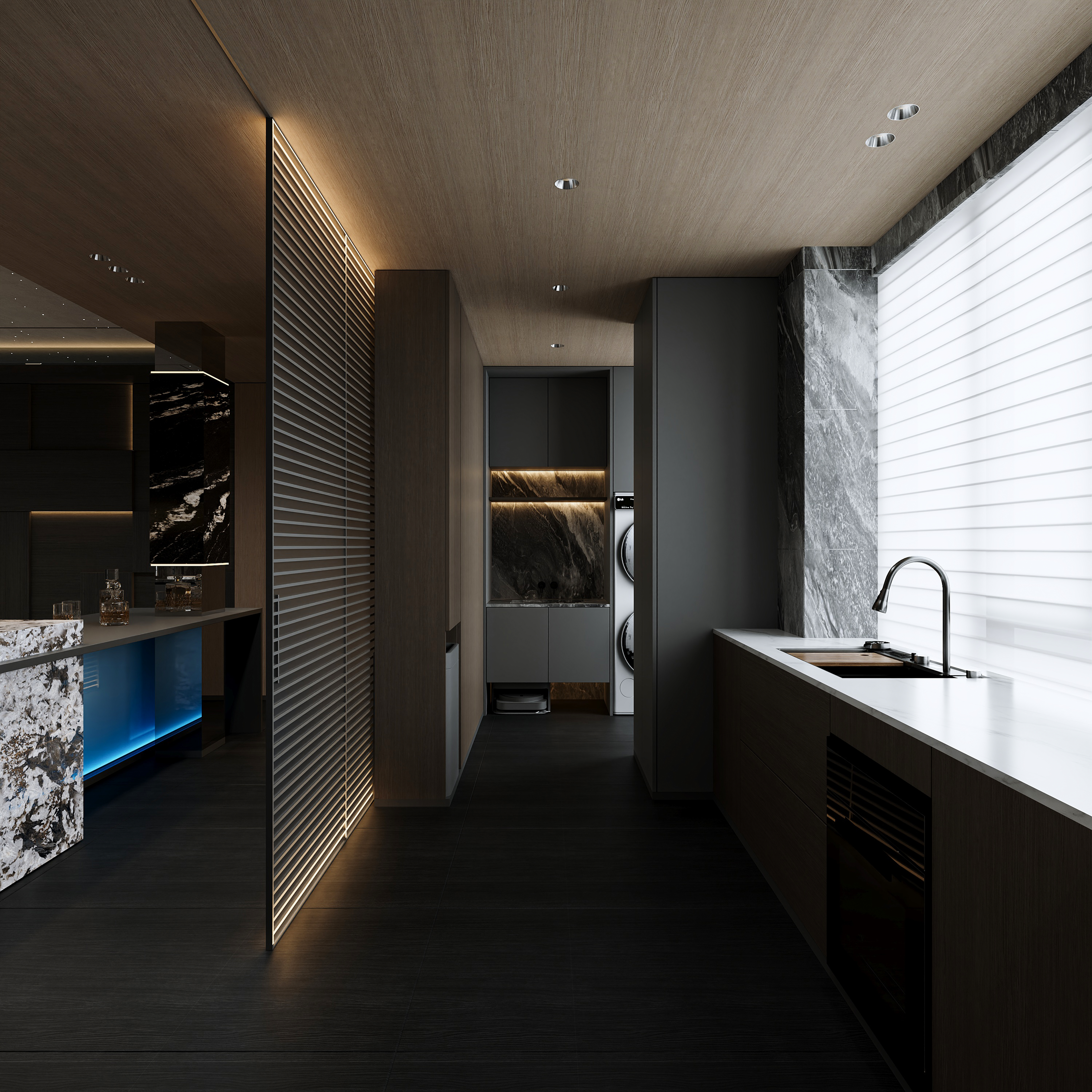 沈阳  美的君兰江山  286㎡ 意式暗黑风效果表现-12