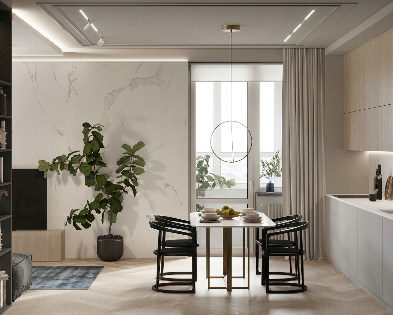 100㎡小空间设计，原来小空间也可以这么美！-6