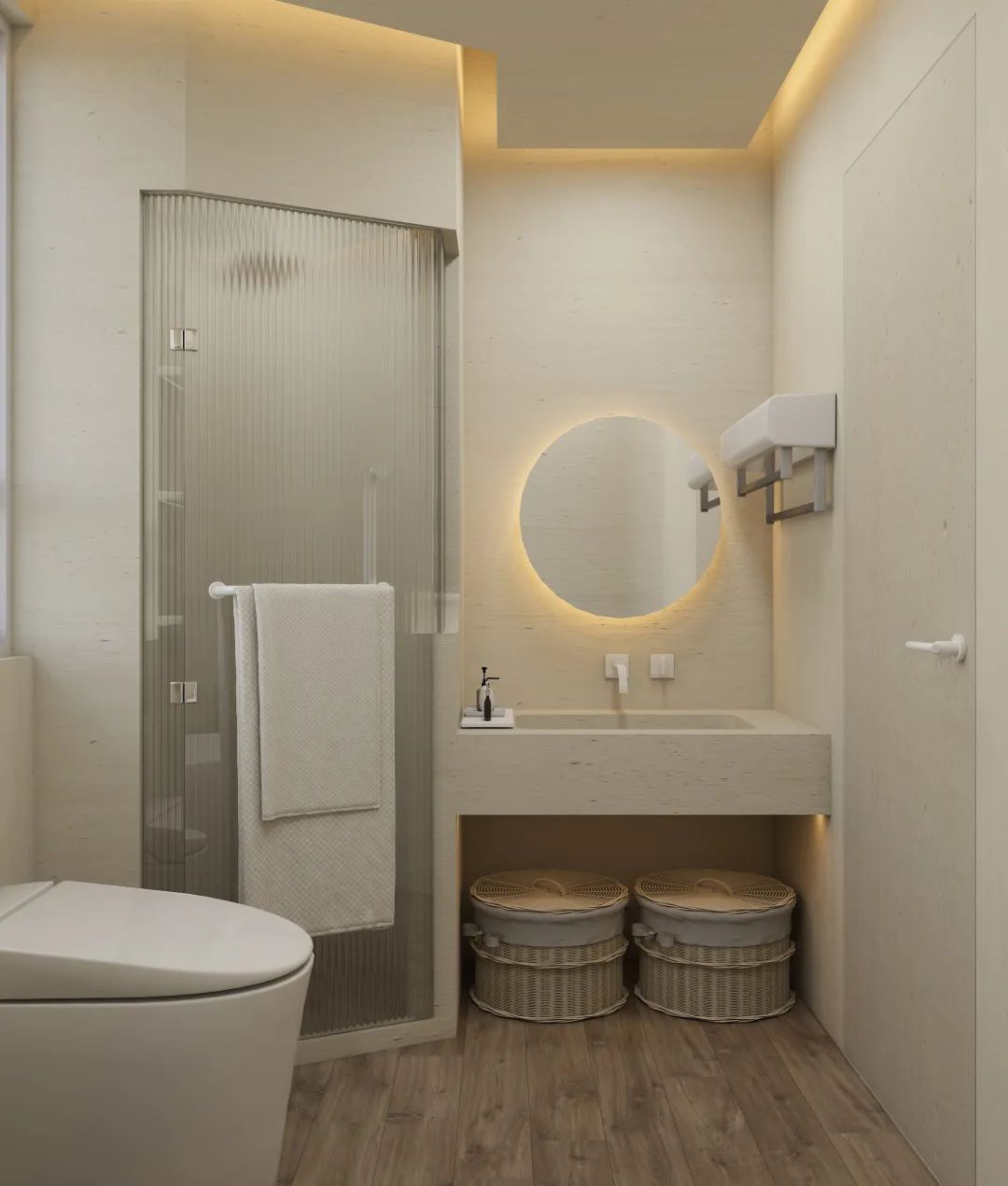 奶茶色调的休旅风空间丨中国河北丨北鱼空间设计事务所-23