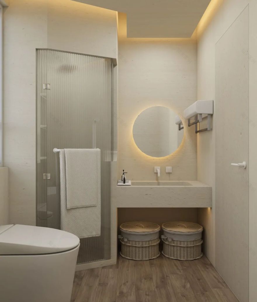 奶茶色调的休旅风空间丨中国河北丨北鱼空间设计事务所-23