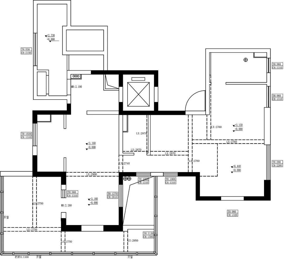 简狄实景案例|《光影之境》|双客厅+三面落地窗,凌空而居,不亦乐乎。-15