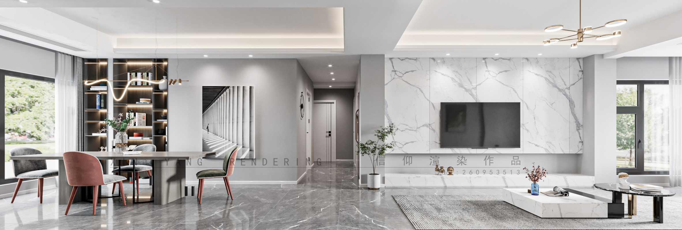 现代日常风格效果图设计-8