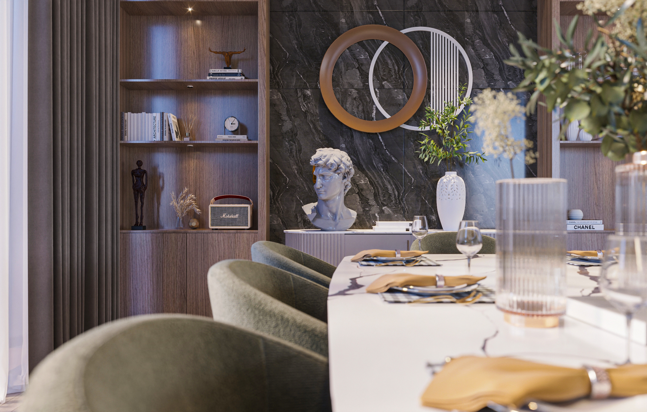 luxury living & dining space-10