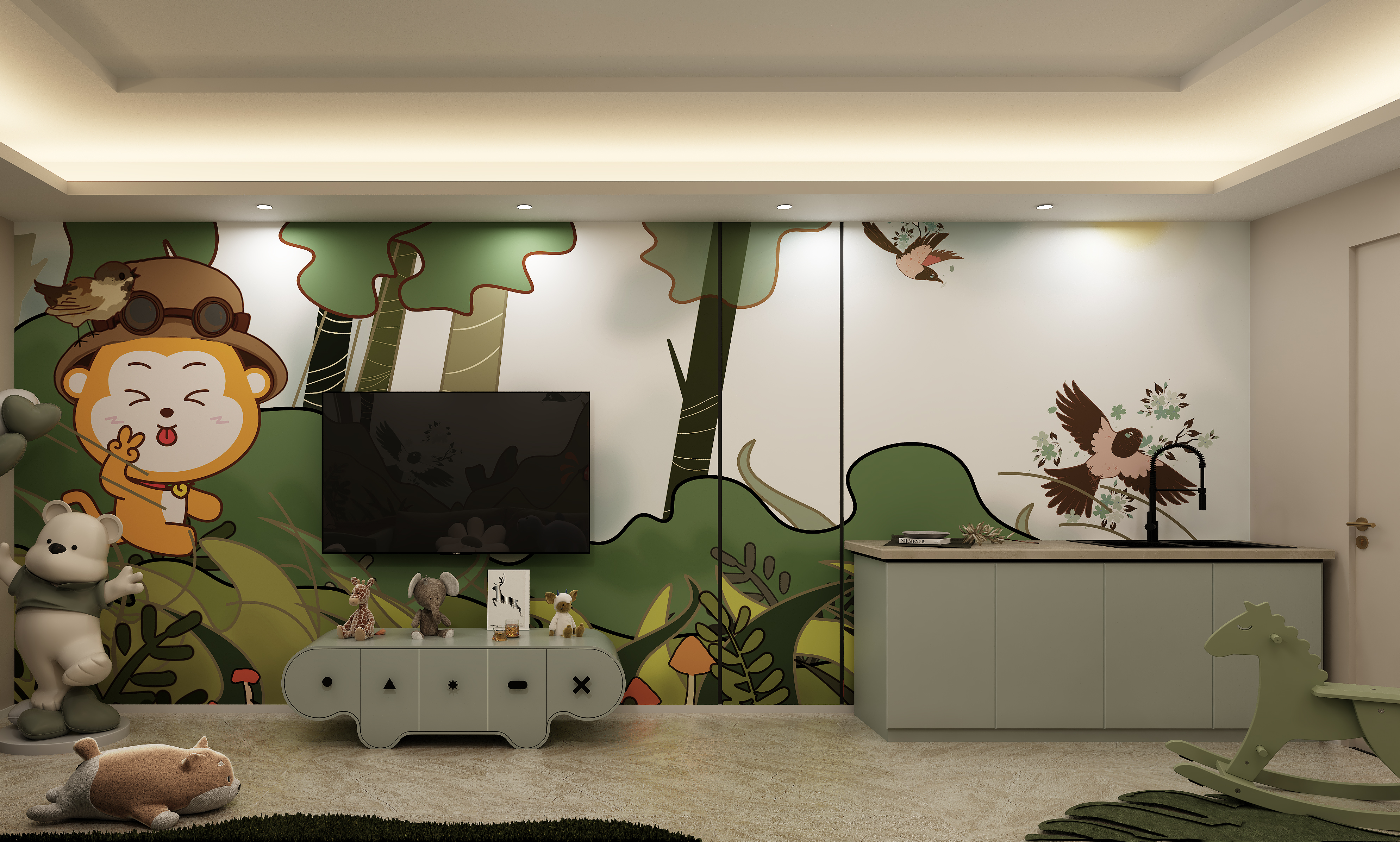 亲子酒店，森林主题亲子房-4