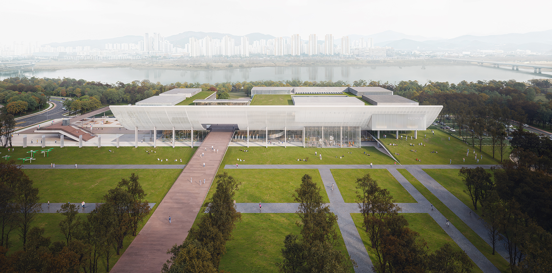 国立民俗博物馆迁建建筑设计竞赛（参赛作品）丨디엔비건축사사무소-1