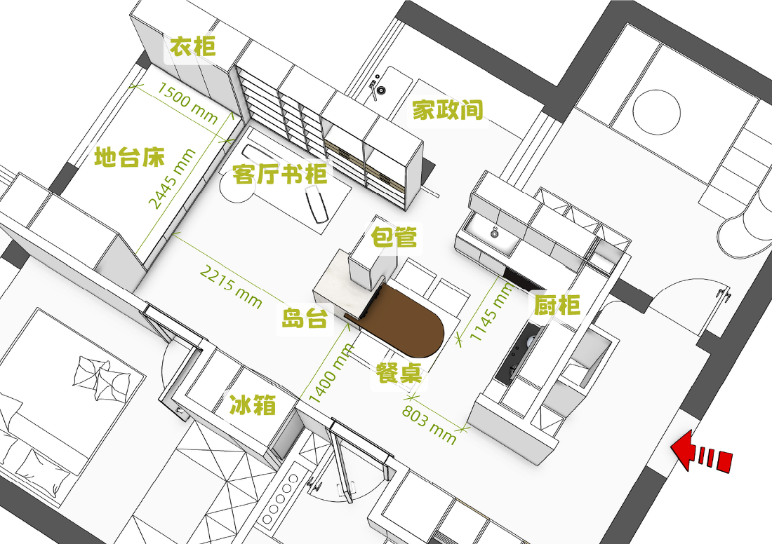 69 平米温馨两居改造-29