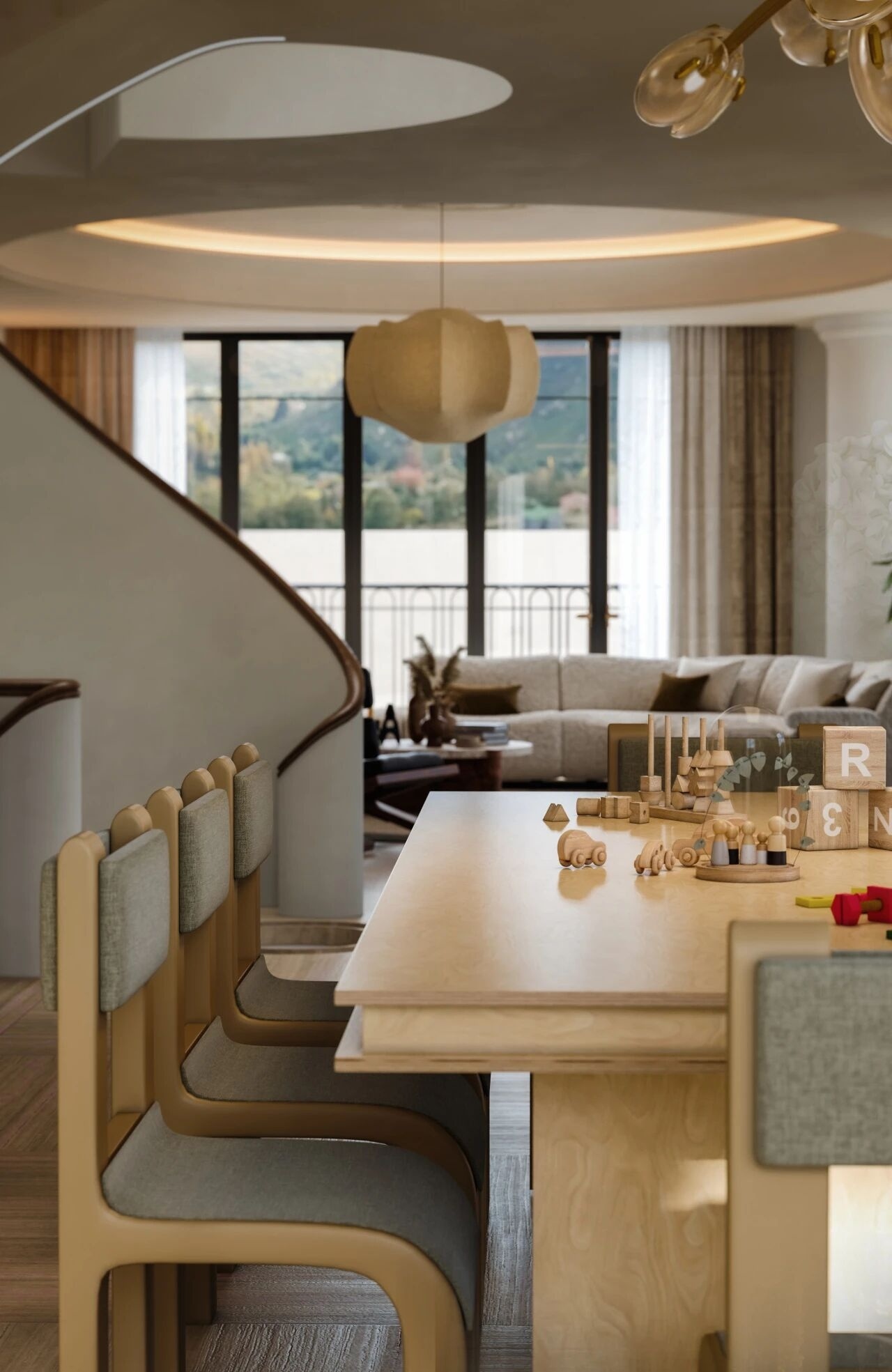 重庆紫檀庄园1300m²曲境别墅丨中国重庆丨美及空间设计-43