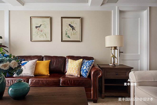 66万元四居及以上160平米装修案例_效果图 - 经典实木打造160㎡浓情美式 - 设计本-13