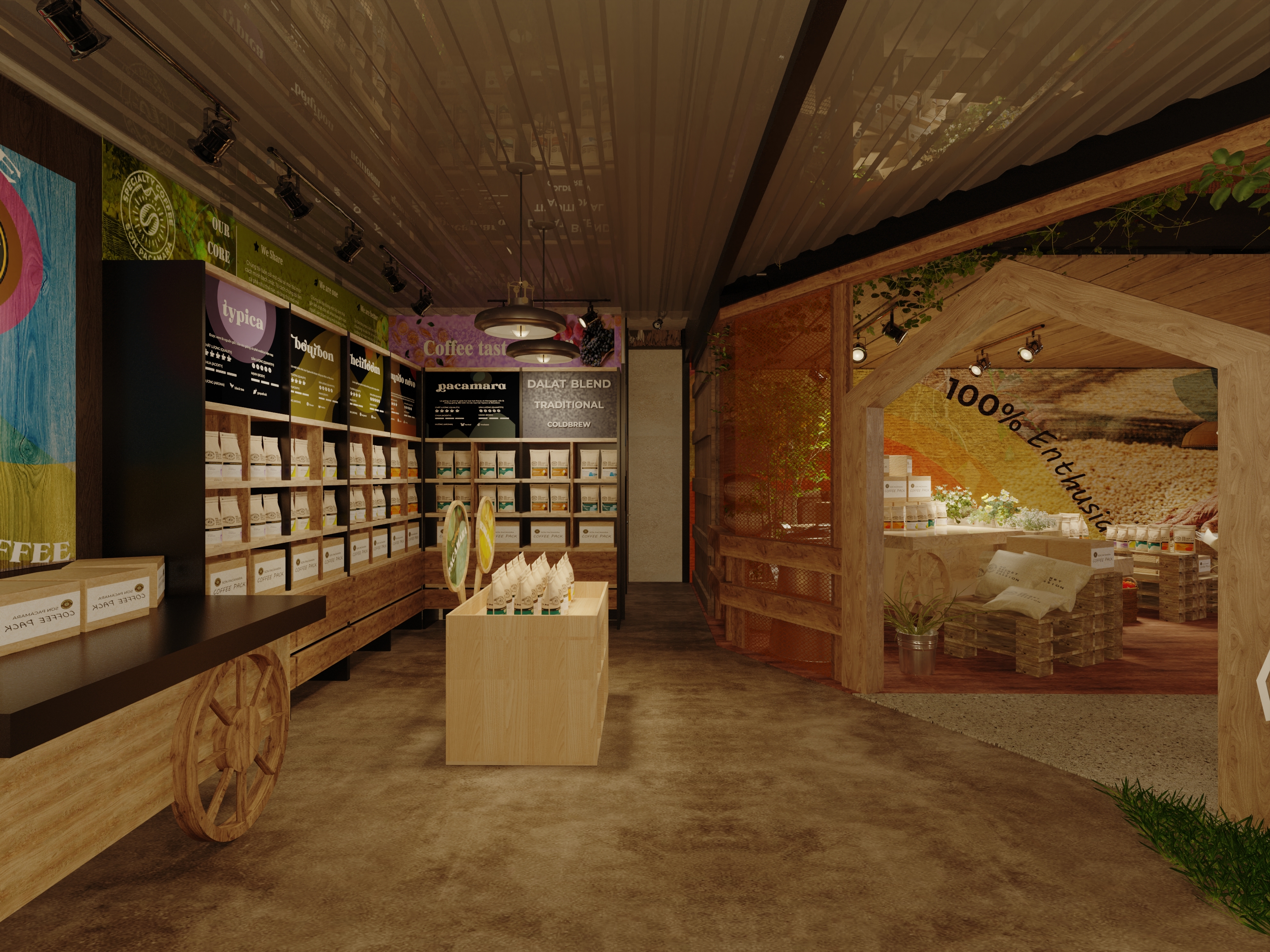 展示店及咖啡烘焙店 Sơn Pacamara 设计项目-8