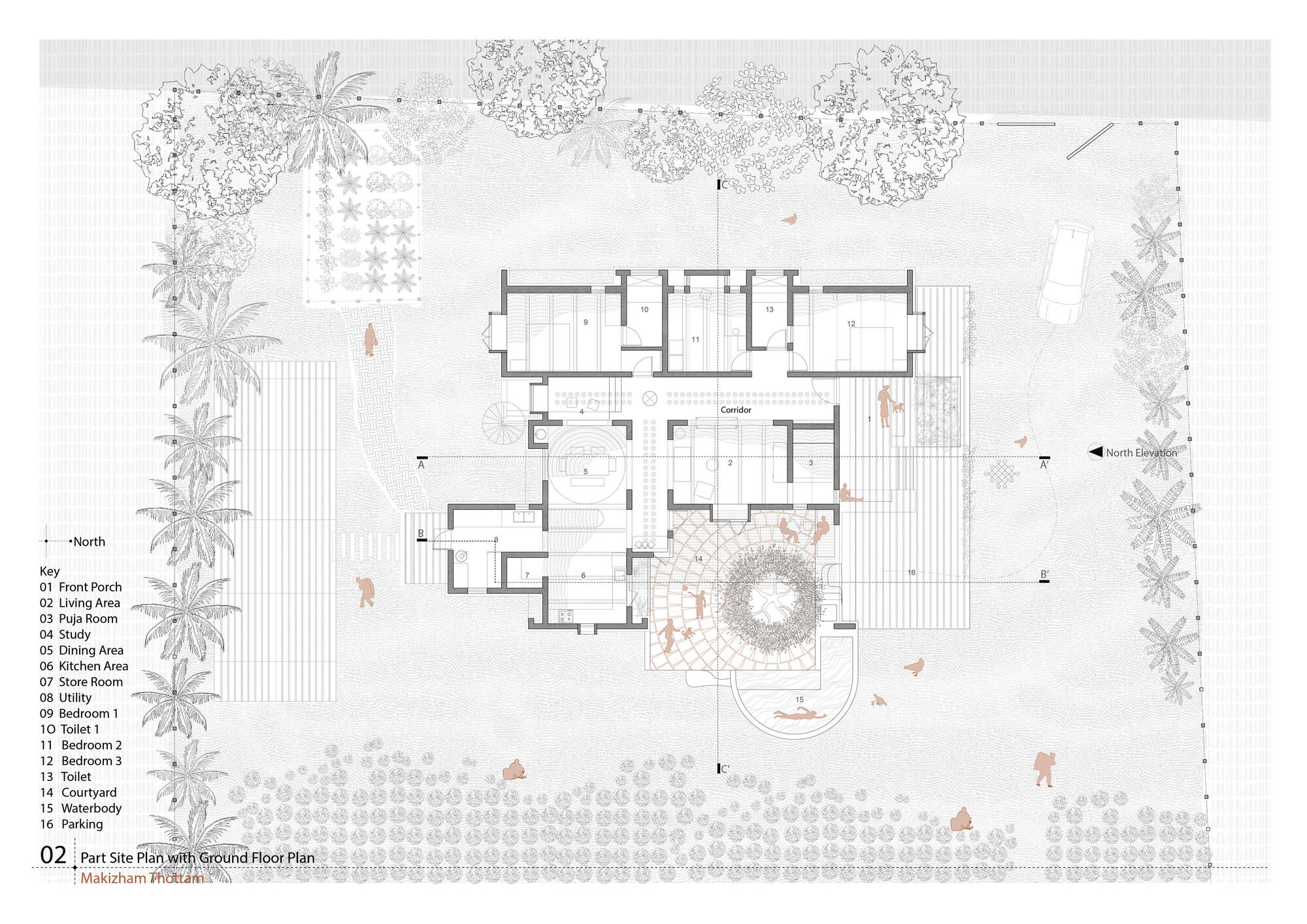 马基扎姆托塔姆之家丨印度丨Second Ground-14