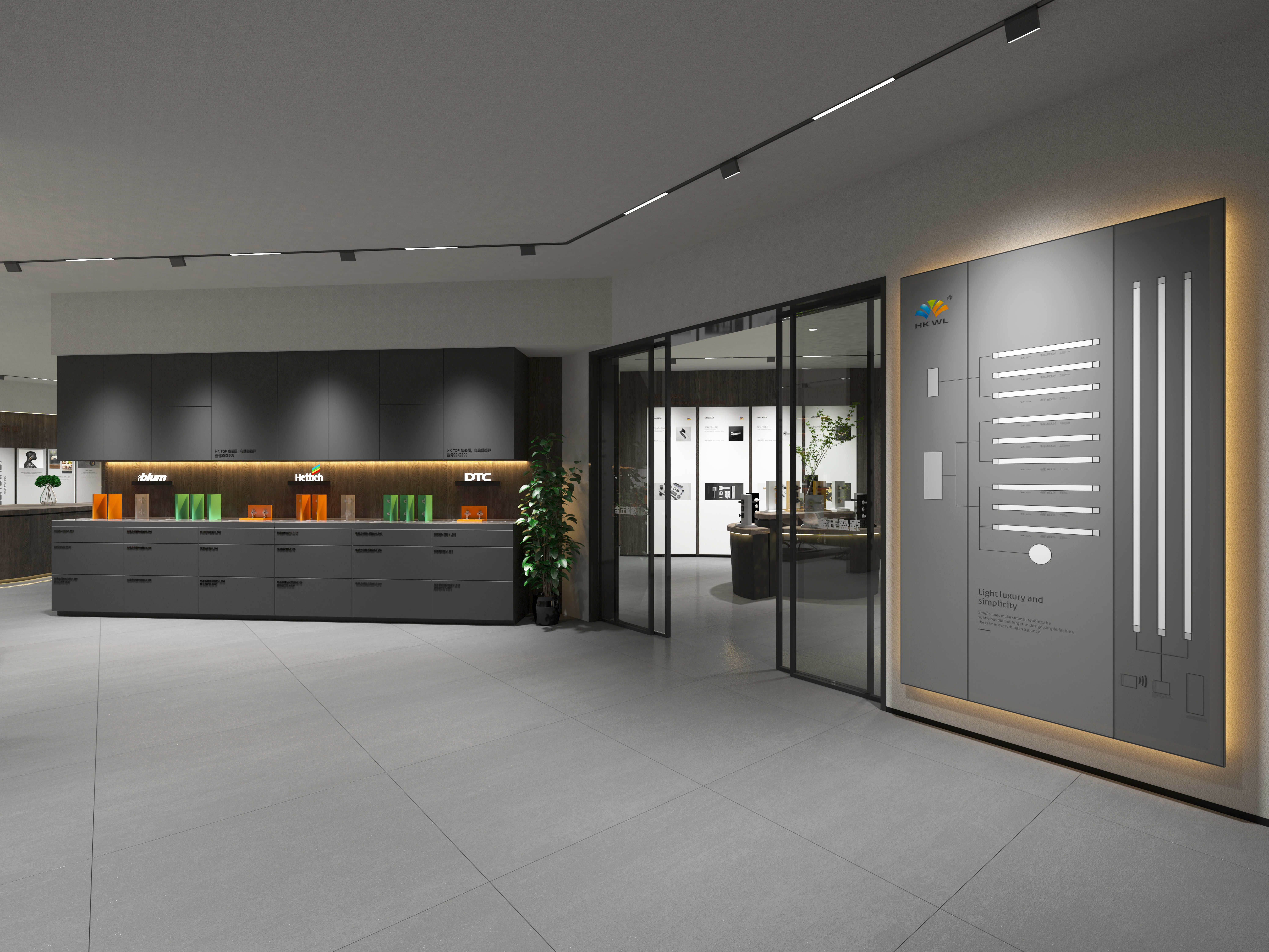 展厅设计  简约质感商业展示空间设计-10