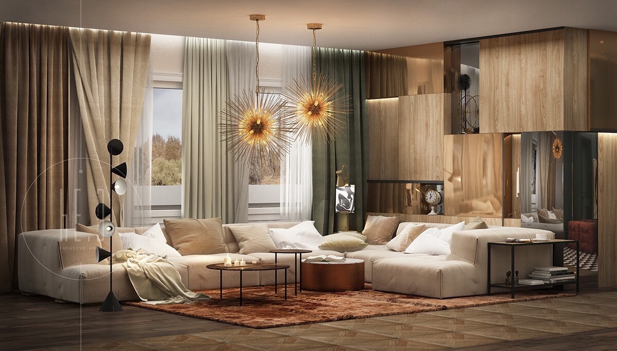 红+黄+绿 三色构造优雅复古家居 | he.D group-9