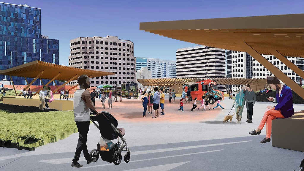 重塑公共空间 | Gensler 将停车场变身为“人民露台”-1