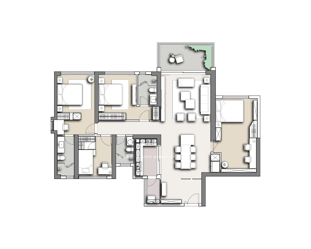 深圳博林天瑞 | 现代简约温馨宅,一家六口的宜居生活-24